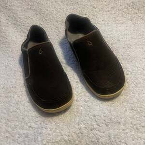 OluKai Nohea Mesh Mustang / Lime Peel Men's Slip-On Shoes Sz US 10 Drop in Heel